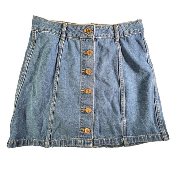 FOREVER 21 Distressed Denim Mini Skirt - Picture 1 of 7